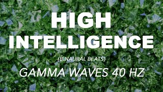 High Intelligence Gamma Wave Binaural Beats Music, Focus, Memory, Study Music