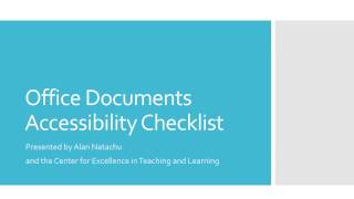 Office Documents Accessibility Promo for Matters