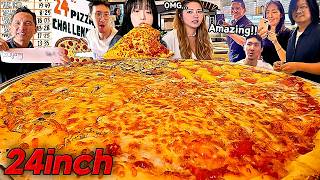 FREE If You Finish! 24 Inch Pizza Meant For Two… I Tried Eating It Alone🔥
