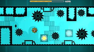 Geometry Dash Thank You by ExtraCrispyCroc (Daily level #642) and coin