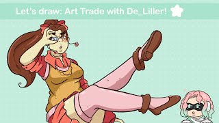 Art Trade with De_Liller [Drawing Process]💎