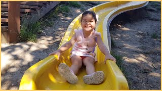 Outdoor Playground for Kids | Having fun on the Slide and in the Park🌸