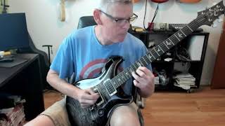 Jamming to Atmospheric Groove Guitar Backing Track Jam in A minor