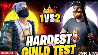 FREE FIRE LIVE 🔴 Custom Room + Guild Test | 1v 2 Challenge | JSR LIVE