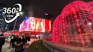 Korea 360 VR 🇰🇷 Christmas Wonderland: Must-See Wonderful Christmas Streets: Myeongdong Night Street