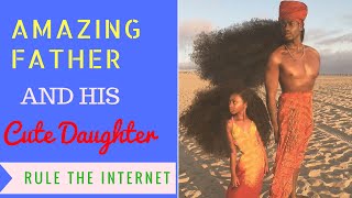 Amazing Father and Cute Daughter rule the internet with their NATURAL HAIRDOS