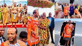 Beautiful!🥰Otumfuo welcome the King of Eswatini to the Asante Kingdom⚫️🟡🟢Akwaaba Ohene!🥰