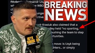 BREAKING NEWS ‼️ OLEKSANDER USYK FINALLY REVEALS WHY HE DECIDED TO DROPPED THE WBO BELT (SHOCKING) 