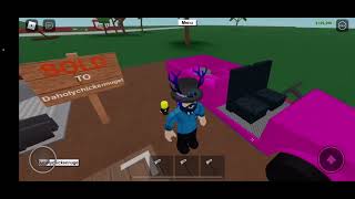 Roblox Lumber Tycoon 2: Giving Someone a carload of pink candy.
