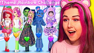 RAINBOW CHALLENGE 1 YEAR LATER IN DRESS TO IMPRESS! OUTFITS For EVERY COLOR No MATTER What! | ROBLOX