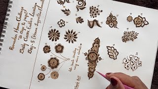 Ramadan Henna Challenge Day 5 / Learn Basic Henna Supportive Elements / Learn Henna With Thouseen