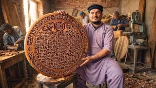 Only a True Craftsman Can Hand-Cut This Impossible Wooden Pattern | Satisfying Woodworking Process