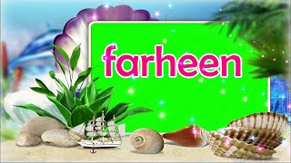 farheen name Whatsapp Status Video || farheen name love status video