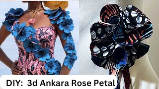 3D ANKARA ROSE PETAL TUTORIAL 🌹How to make structured Ankara petal embellishments.