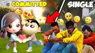 Shinchan Committed Life vs Franklin Single Life in GTA 5 in Telugu!