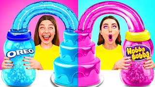 Black vs Pink Cake Decorating Challenge by GoFun