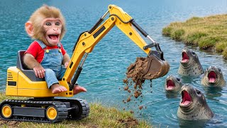 Monkey NaNa Goes Fishing and Finds an Otter… Then Digs a Pond to Raise It! 🦦💦😱