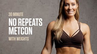 30MIN No Repeats FULL BODY Workout with Dumbbells