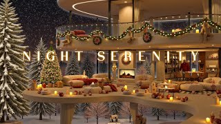 Cozy Christmas Jazz 🎄 Snowfall Apartment Ambiance for Relaxing Evenings
