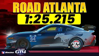 iRacing Ford Mustang GT4 ROAD ATLANTA Track Guide - 1:25.215