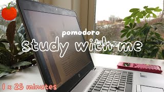 25 minutes pomodoro STUDY WITH ME (real time, no music)