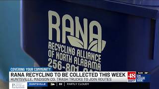 RANA behind on recycling pickup; Huntsville and county trucks to collect blue cans