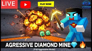 AGGRESSIVE DIAMOND MINING! 💎🔥 | I Found HOW MANY? #shorts #live #Minecraft