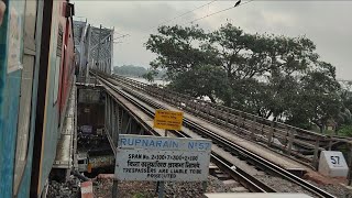 पश्चिम बंगाल की रुपनारायन नदी को पार करते हुए समलेशवरी एक्स्प्रेस।