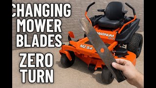 Changing Blades on Zero Turn Mower ! Badboy Craftsman Ariens #larrysbrusch