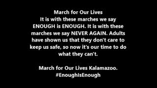 March for Our Lives: Kalamazoo, MI.