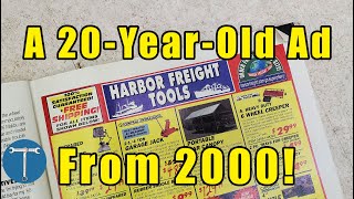 Comparing Harbor Freight prices from 20 years ago. A Harbor Freight Tools ad from 2000.