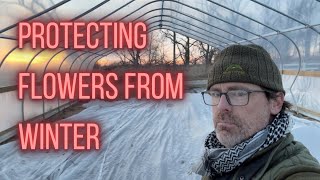 How to PROTECT Your FLOWERS During WINTER with Row Cover | PepperHarrow