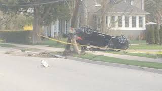 Car crash and rollover in Port Hope