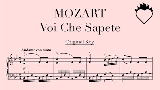 Mozart "Voi Che Sapete" - Easy Piano Arr. (Original key: B-flat major)