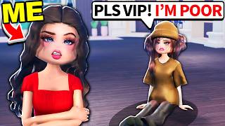 She Faked Being *POOR* for FREE GAMEPASSES in Dress to Impress!