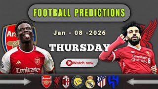 FOOTBALL PREDICTIONS TODAY 8 JANUARY 2026 | PREMIER LEAGUE PREDICTIONS | SERIE A | GoalIQ