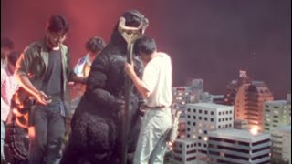 RARE video: Godzilla attacks Osaka! (English Sub)
