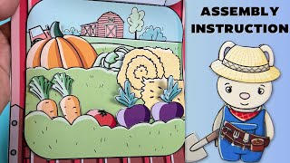 📖 How to Assemble Mimi the Bunny’s Farm | DIY Printable Paper Doll Book Tutorial 🐰🌱