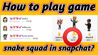 how to play game snake squad in snapchat? || #usman #tech #tips #youtube #usmantech ||
