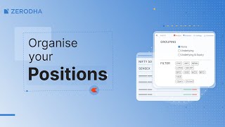 How to group and filter positions on Kite web