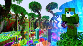Parcours Minecraft avec un Arc à Arbres ! - Parkour Biomes Bow