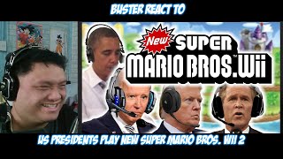 Buster Reacts to @USPresidentsPlay | US Presidents Play New Super Mario Bros. Wii 2