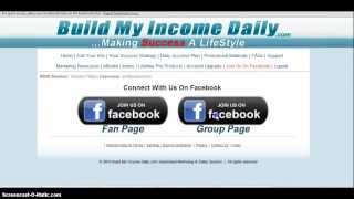 BUILD MY INCOME DAILY FAST START TRAINING