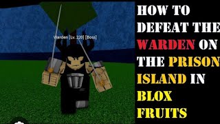 How To Defeat Warden On The Prison Island In Blox Fruit 