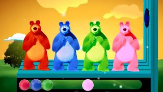 Coloring Pages For Children With Masha And The Bear - Colored Balls Coloring Kids Song