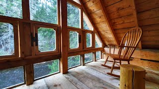 Building a Screened Loft at the Dovetail Log Cabin | Grey Jays Come to Visit |  Bug Proof Porch