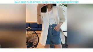Deal Summer 2020 New Solid Color Slim-Fit Slim-Looking Short Sleeve Jacket Office Lady Blazer Casua