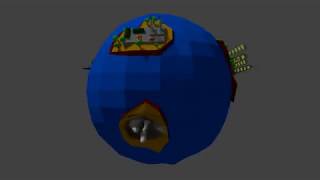 Game rady 3D Low-Poly planet