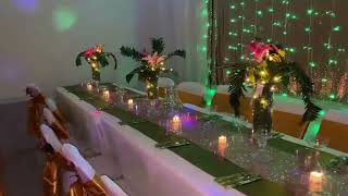 At Home Quinceanera Decor | Sweet 15 party | Green tablescape
