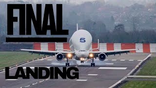 Airbus Beluga ST 5 Final Ever Landing - Retiring At Chester Hawarden Airport